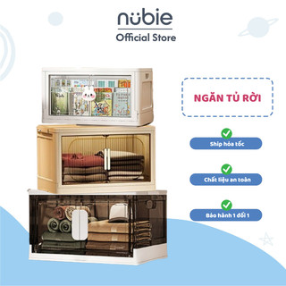 Hộp Đựng Đồ Gấp Gọn Đa Năng, Hộp Nhựa Tiện Dụng Có Cửa Nam Châm, Có Bánh Xe, Hộp Xếp Chồng Thành Tủ Nhiều Size