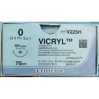 Chỉ tập may Vicryl 0 mã V225H date 7/24 (1 hộp 36 tép)