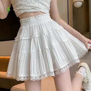 Chân váy ngắn dáng xoè chất đũa xốp phối viền ren xinh PC0047