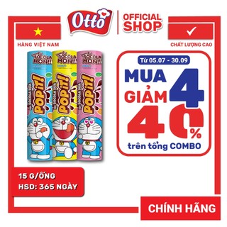 Combo 3 ống kẹo socola sữa popit doreamon ống 15g | socola | đồ ăn vặt