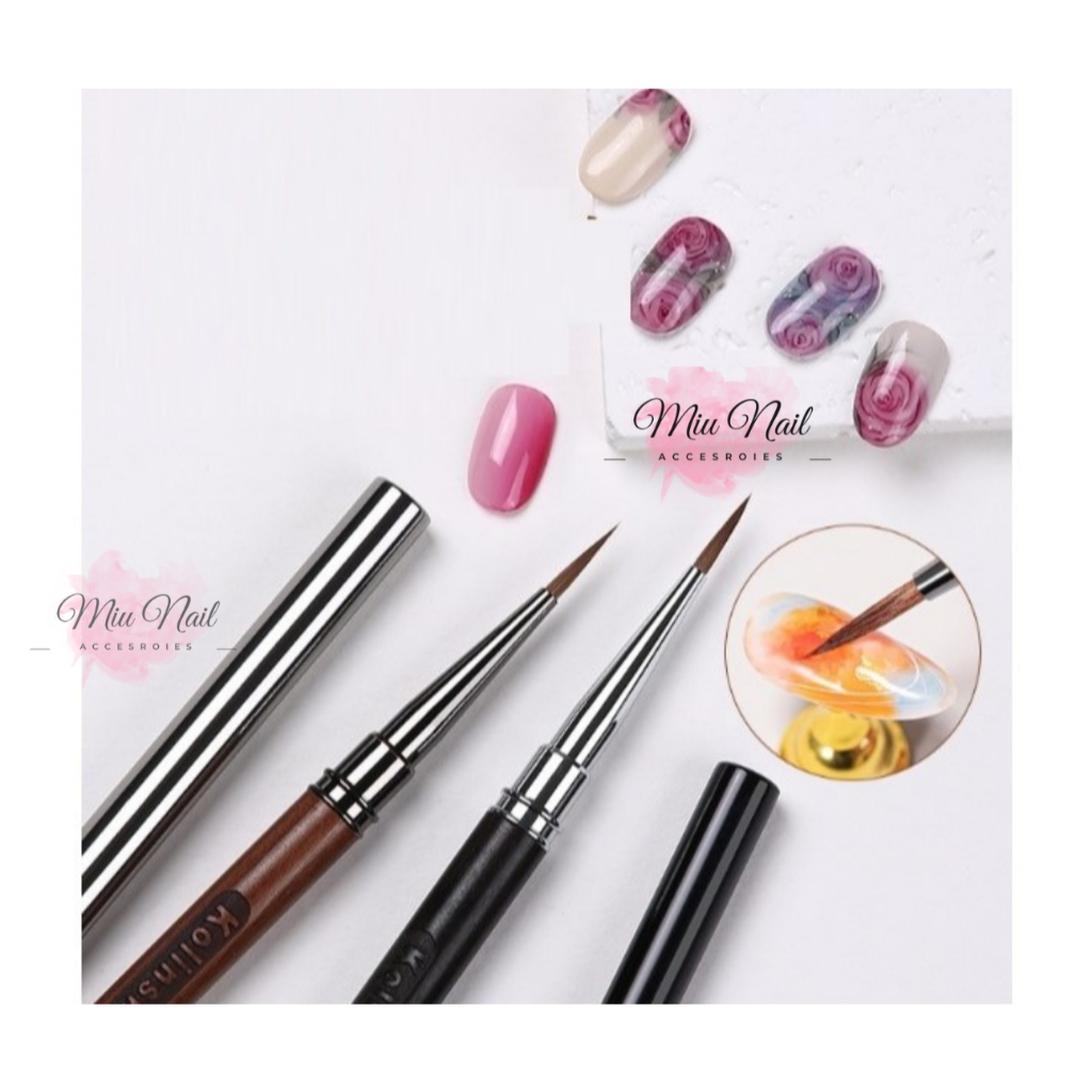 Cọ Tô Tròn Cán Gỗ PAULA  Lông Chồn Cao cấp Chuyên Vẽ Gel, Màu Nước, Tán Vân Đá - Miu Nail