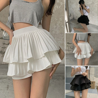 Chân váy nữ, chân váy 2 tầng lưng thun size s m l skucv-09adn