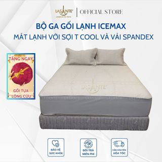 Bộ ga gối thun lạnh ICEMAX Lasante chất liệu spandex và sợi T cool mát mẻ, thấm hút tốt mùa hè thu