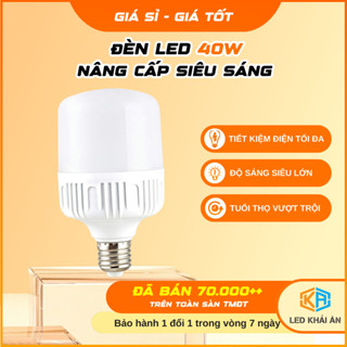  Bóng Đèn LED 40W Tiết Kiệm Điện Vùng Sáng Rộng Sáng Mạnh Thân Kín Chống Nước - Bóng Đèn 40W Đèn Led  Khải Ân Giá Tốt 