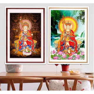 Tranh đính đá Phật Địa Tạng - kích thước 60x90cm