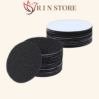 Băng Dính Băng Dính Móc & Vòng Miếng Dán Velcro Tròn Kèm Keo 2 Mặt Cố Định Thảm Ghế Sofa RIN
