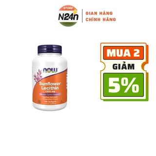Viên uống chống tắc tia sữa Now sunflower lecithin 1200mg