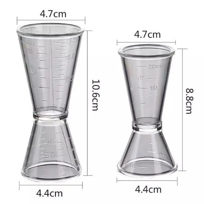 Ly đong 2 đầu Jigger nhựa 20/40ml