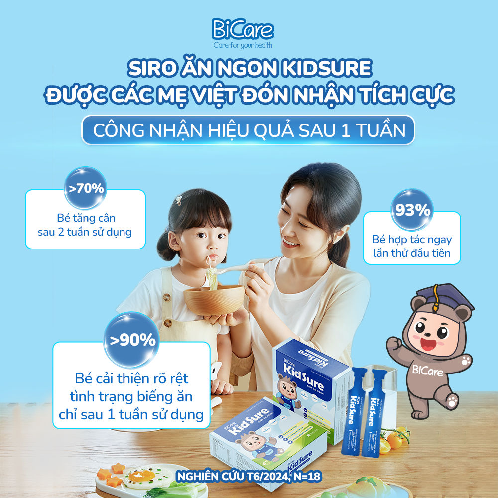 [Có quà] Siro ăn ngon Kidsure Bicare hộp 20 gói - Kiểm tra quà trong giỏ hàng