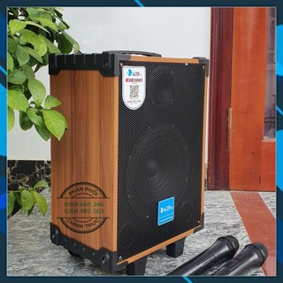 Loa kéo karaoke mini AZPro Bass 25 bluetooth Loa kẹo kéo di động thùng gỗ