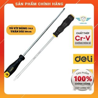 Tua vít đóng 2 cạnh 4 cạnh thân dài 30cm chính hãng deli cao cấp
