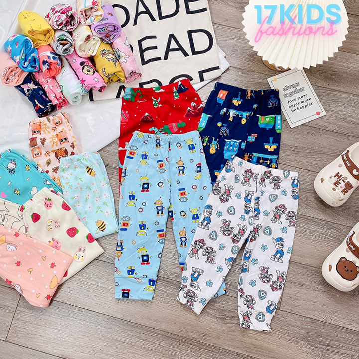 Quần Chục Dài Cotton Chất Đẹp Dành Cho Bé Trai Bé Gái Từ 7-17kg (1-5t)