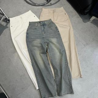 Quần Jeans Nữ Ông Suông Màu Nhạt May Túi Kiểu Mã41