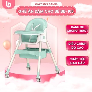Ghế Ăn Dặm BellyBaby 105 Full Đệm, Phụ Kiện Có Bánh Xe Phiên Bản Mới Nhất