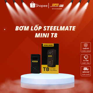 Bơm lốp ô tô mini t8 steelmate chính hãng công suất cao bơm điện tử thông minh tự động ngắt - thiết lậptrước áp suất