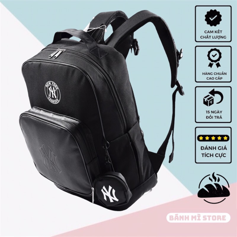 Balo NY MLB DEBOSS Basic Backpack Balo Nam Nữ Thể Thao MLB Chất Đựng Được Laptop 15,6 Inch BÁNH MÌ S