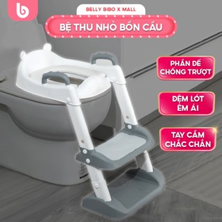  Bệ Thu Nhỏ Bồn Cầu BELLY BABY Có Đệm Lót Cầu Thang Và Tay Cầm Cho Bé Từ 1-8 Tuổi Tải Trọng Tối Đa 70kg 