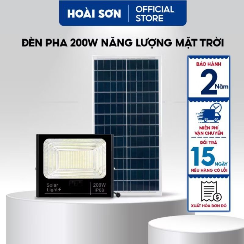 [200W] ĐÈN PHA NĂNG LƯỢNG MẶT TRỜI TOKO IP68