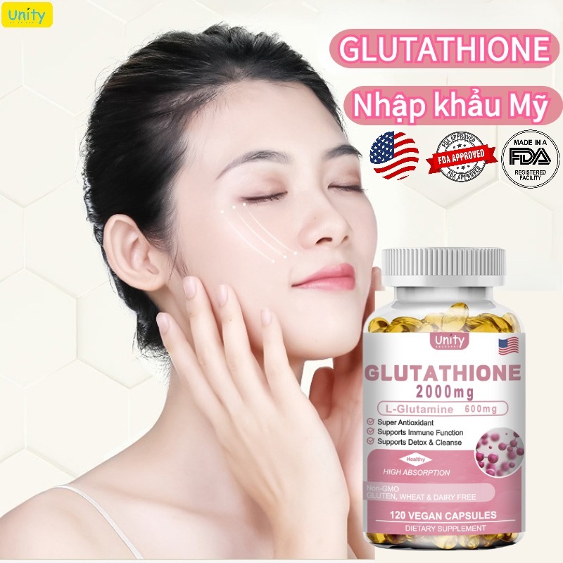 [Mỹ] Viên uống trắng da glutathione 2000mg Collagen  Làm Trắng Da chống lão hóa Làm đẹp và chăm sóc da