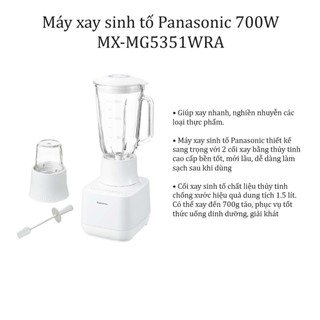 Máy xay sinh tố panasonic mx-mg5351wra 700w