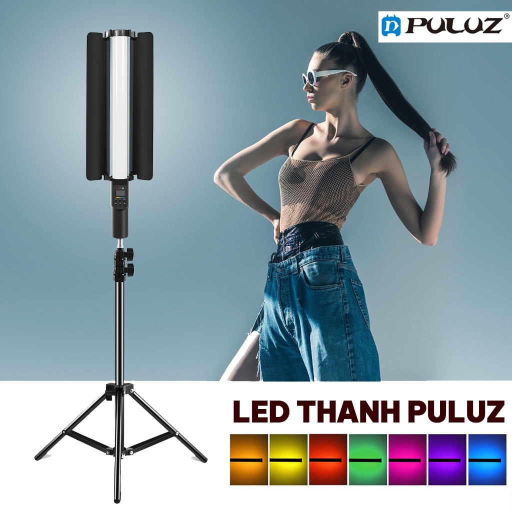 ĐÈN LED Thanh RGB Puluz 4135 Có Chân Linco 8806 Đủ Màu Có Ánh Sáng Trắng Vàng Tạo Nền Màu Background