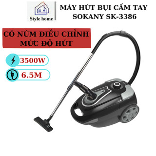 Máy hút bụi cầm tay gia đình sokany sk-3386 với lực hút lên đến 30.000pa có núm điều chỉnh mức độ, máy hút bụi có túi