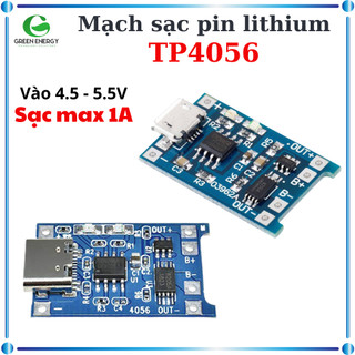 Mạch sạc pin lithium tp4056 có/không bảo vệ