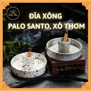 Đĩa đốt gỗ Palo santo lư xông xô thơm Sage, Cedar, gỗ trắc xanh, thảo Mộc Xông Nhà tẩy uế thờ cúng phong thủy Mật tông