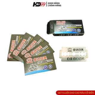 Lưỡi dao cạo râu cổ điển RIMEI 2303, set 5 lưỡi một hộp