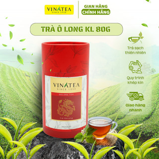Trà Ô Long lon giấy 80g, trà olong vị thơm đậm đà giải nhiệt, trà oolong chất lượng Vinatea