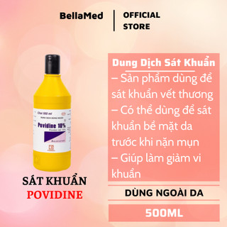 Dung dịch Povidine 10% Pharmedic sát trùng, sát khuẩn vết thương (500ml)