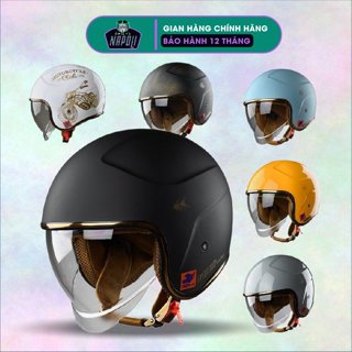 Mũ bảo hiểm kính âm Napoli N189 giấu kính cao cấp dành cho cả nam và nữ (L)