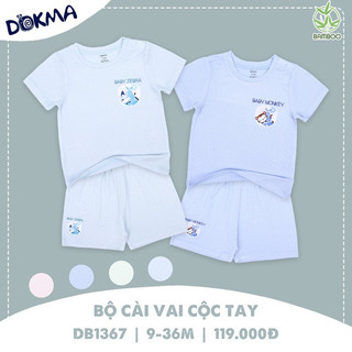 Dokma - Bộ cộc tay cài vai bé gái, bé trai
