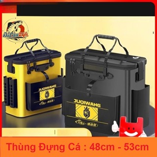 Thùng đựng cá, dụng cụ phụ kiện câu cá cầm tay JUQIWANG, Thùng đựng cá eva 48cm và 53cm