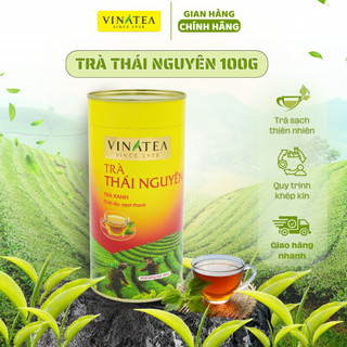 Trà xanh Lon Giấy 100g, trà Thái Nguyên đậm vị trà dịu dàng mát, trà sạch tốt sức khoẻ Vinatea