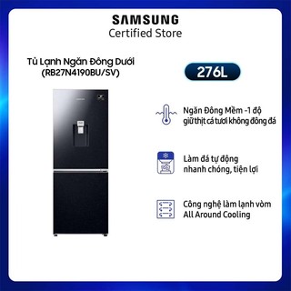 Tủ lạnh samsung inverter 276 lít rb27n4190bu/sv - miễn phí giao + lắp toàn quốc