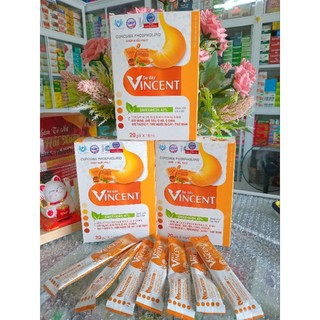 Combo 3 hộp Dạ Dày Vincent -  Đầy bụng khó tiêu, ợ hơi, ợ chua, đau thượng vị, trào ngược dạ dày - hộp 20 gói