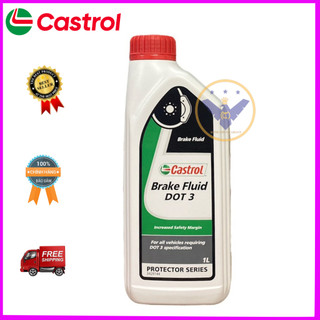 Dầu phanh, dầu thắng xe ô tô cao cấp Castrol brake Fluid Dot 4/ dot 3 Lon 1L