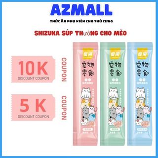 [ Giảm 10k đơn 100k,  5k đơn 55k ]Súp thưởng cho mèo SHIZUKA, PET SNACK... soup thưởng cho mèo thanh 15g