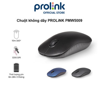 Chuột không dây PROLiNK PMW5009 giá rẻ, tốc độ cao, tiết kiệm pin dành cho PC, Macbook, Laptop