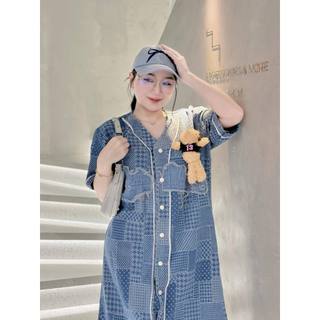 ĐẦM JEAN SUÔNG KÈM GẤU