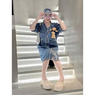 ĐẦM JEAN SUÔNG KÈM GẤU