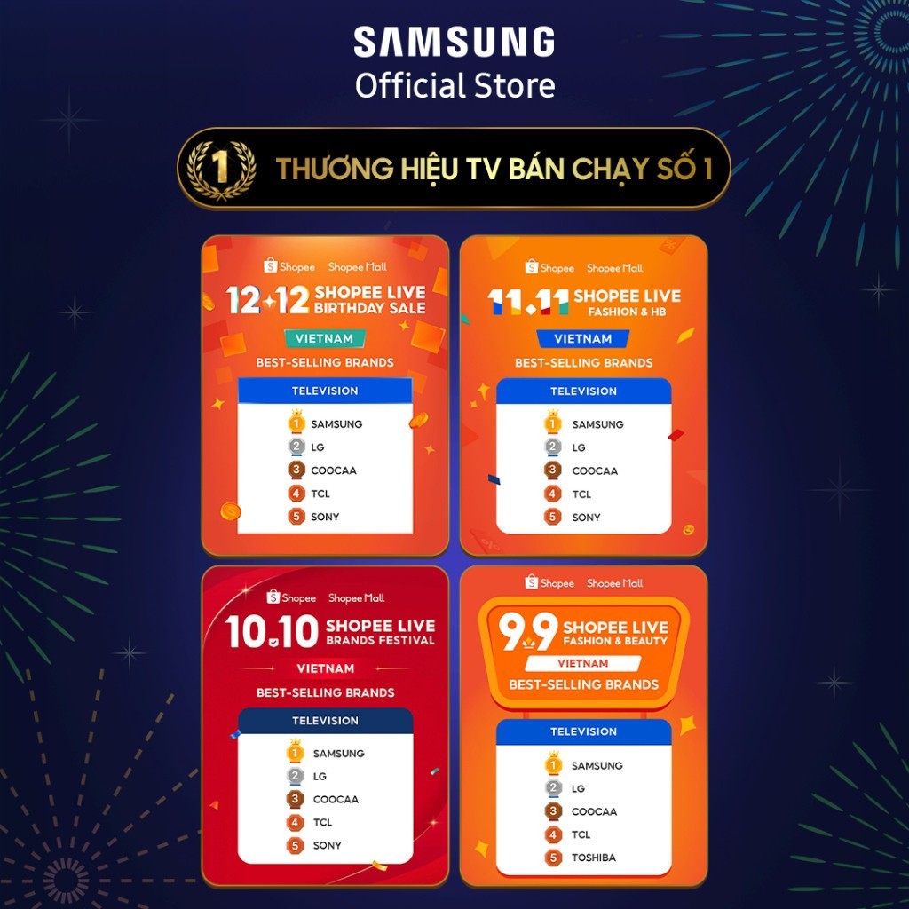 Smart TV Samsung 55 Inch 4K QLED QA55Q60BAKXXV 2022 - Giao lắp 0đ nội thành 17/7-17/8 | BigBuy360 - bigbuy360.vn