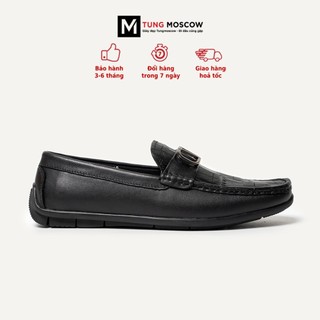 Giày tây lười, giày lười nam da nâu bản cổ điển Tùng Moscow chất liệu da bò cao cấp - SP006590