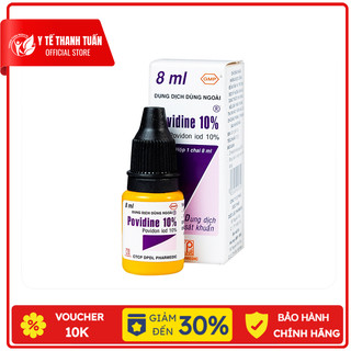 Combo 5 chai sát trùng vết thương Povidine 8ml (Vàng)