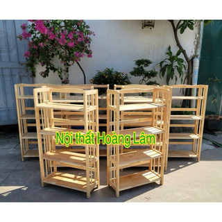 Kệ sách 65cm, 4 tầng gỗ cao su tự nhiên