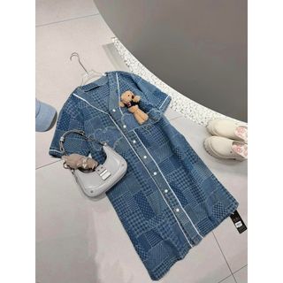 ĐẦM JEAN SUÔNG KÈM GẤU