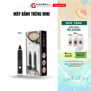 Máy đánh trứng godwell, que tạo bọt cafe mini cầm tay 3 cấp độ