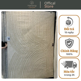 Thảm trải sàn lông ngắn brug - thảm hán long chất liệu cao cấp, kích thước 1m6*2m3 h17