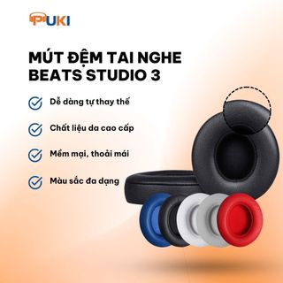Cặp mút đệm tai Beats Studio 3 / Pad da cao cấp